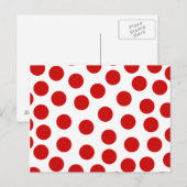 Big Red Polka Punkte auf individuellem Hintergrund Postkarte (Vorne/Hinten)