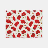 Big Red Poppies Fleece Blanket (Vorderseite (Horizontal))