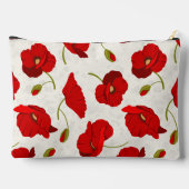Big, Red Poppies, mit Monogramm Zubehörtasche (Rückseite)