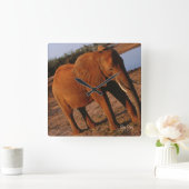 Big Red Quadratische Wanduhr (Zuhause)