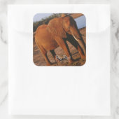 Big Red Quadratischer Aufkleber (Tasche)