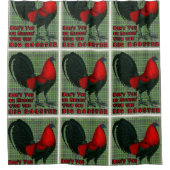 Big Red Rooster Duschvorhang (Vorderseite)