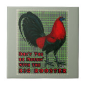 Big Red Rooster Fliese (Vorderseite)