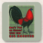 Big Red Rooster Getränkeuntersetzer (Vorderseite)
