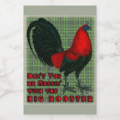 Big Red Rooster Lebensmitteletikett (Einzelnes Label)
