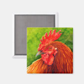 Big Red - Rooster Magneted R Magnet (Vorderseite/Rückseite)