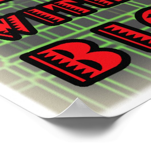 Big Red Rooster Poster (Ecke)