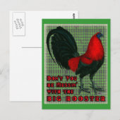 Big Red Rooster Postkarte (Vorne/Hinten)