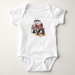 Big Red Traktor, Farm, Junge Baby Strampler