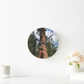 Big Red Tree, La Pine, OR Runde Wanduhr (Zuhause)