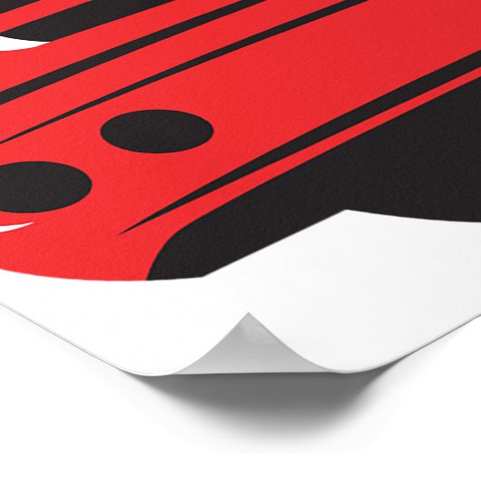 Big Red Truck Poster (Ecke)