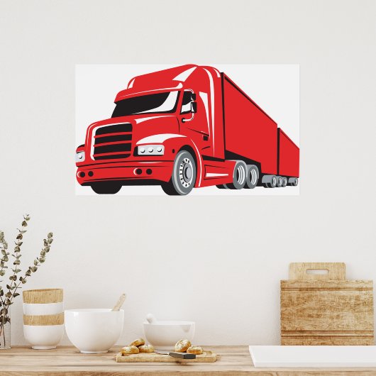 Big Red Truck Poster (Küche)