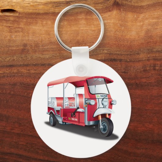 Big Red Tuk Tuk! Schlüsselanhänger (Vorderseite)
