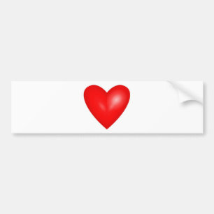 Big Red Valentine Heart Autoaufkleber