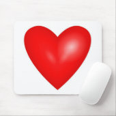 Big Red Valentine Heart Mousepad (Mit Mouse)