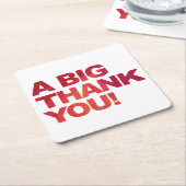 Big Red Vielen Dank Rechteckiger Pappuntersetzer (angewinkelt)