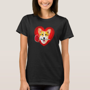 Big Red Welsh Corgis Mouth Rose Corgi Mama Vater C T-Shirt