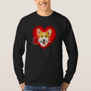 Big Red Welsh Corgis Mouth Rose Corgi Mama Vater C T-Shirt