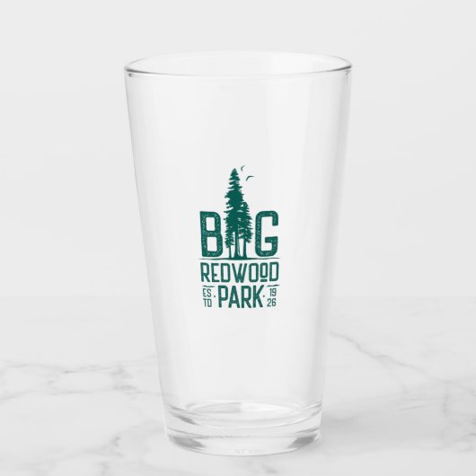 Big Redwood Park Bierglas Glas (Vorderseite)