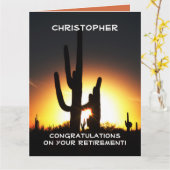 BIG Rente Glückwunsch, JUMBO, Saguaro Karte (Gelbe Blume)