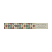 Big Retro Dots Holiday Wraparound Label (Person)