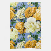 Big Retro Gelbe Rose Blume Geschirrtuch (Vertikal)