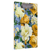 Big Retro Gelbe Rose Blume Klemmbrett (Rechts)