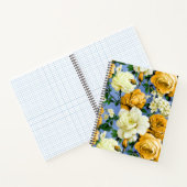 Big Retro Gelbe Rose Blume Notizblock (Innenseite)