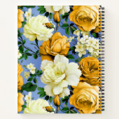 Big Retro Gelbe Rose Blume Notizblock (Rückseite)