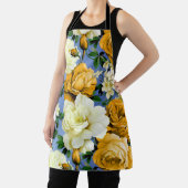 Big Retro Gelbe Rose Blume Schürze (InSitu)