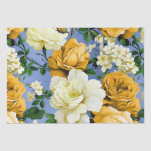 Big Retro Gelbe Rose Blume Seidenpapier