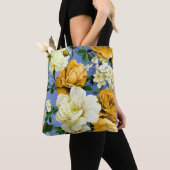 Big Retro Gelbe Rose Blume Tasche (Von Nahem)