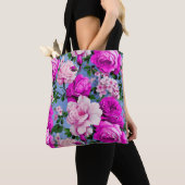 Big Retro Lila Rose Blume Tasche (Von Nahem)