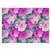 Big Retro Lila Rose Blume Tischdecke (Vorderseite (Horizontal))