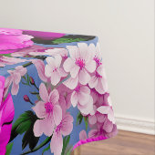 Big Retro Lila Rose Blume Tischdecke (Beispiel)