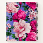 Big Retro Rosa Blume Notizblock (Rückseite)