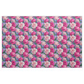 Big Retro Rosa Blume Stoff (Yard (91,4 cm))