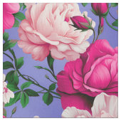 Big Retro Rosa Blume Stoff (Nahaufnahme)