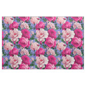 Big Retro Rosa Blume Stoff (Fat Quarter (45,7 x 55,9 cm))