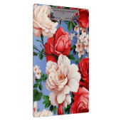 Big Retro Rote Rose Blume Klemmbrett (Rechts)