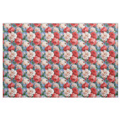Big Retro Rote Rose Blume Stoff (Yard (91,4 cm))
