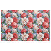Big Retro Rote Rose Blume Stoff (Fat Quarter (45,7 x 55,9 cm))