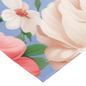 Big Retro Rote Rose Blume Tischdecke (Schrägansicht)