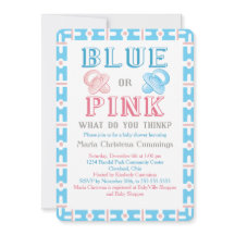 Big Reveal Baby Shower Gender offenbaren Einladung