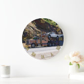Big Rig Auto Transporter für Lastkraftwagen Große Wanduhr (Zuhause)