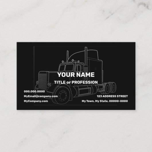 Big Rig Business Card Visitenkarte (Vorderseite)