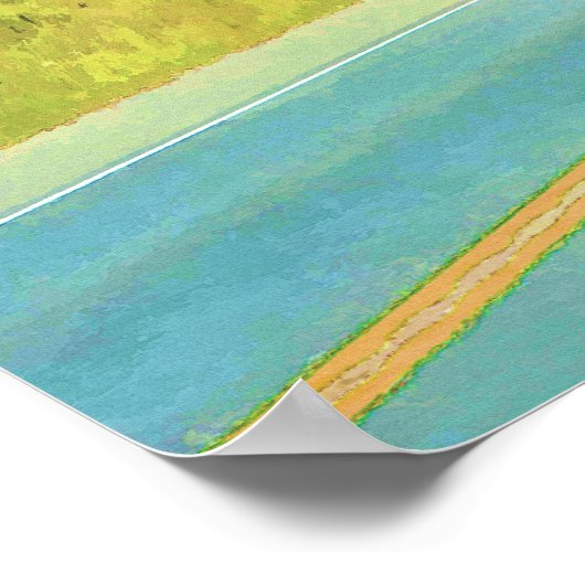 Big Rig Car Transporter Truck Driver Art Poster (Ecke)