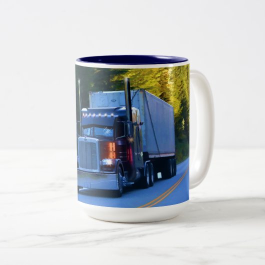 Big Rig Cargo Truck Kaffeepause Tasse (VorderseiteRechts)