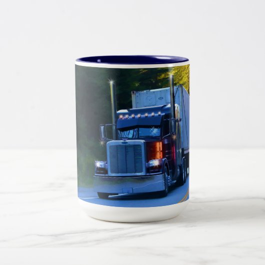Big Rig Cargo Truck Kaffeepause Tasse (Mittel)