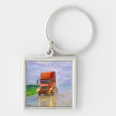 BIG RIG FREIGHT TRUCK LOVERS Art Schlüsselanhänger (Vorne)